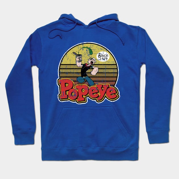 Popeye Since 1929, distressed and faded Hoodie by hauntedjack